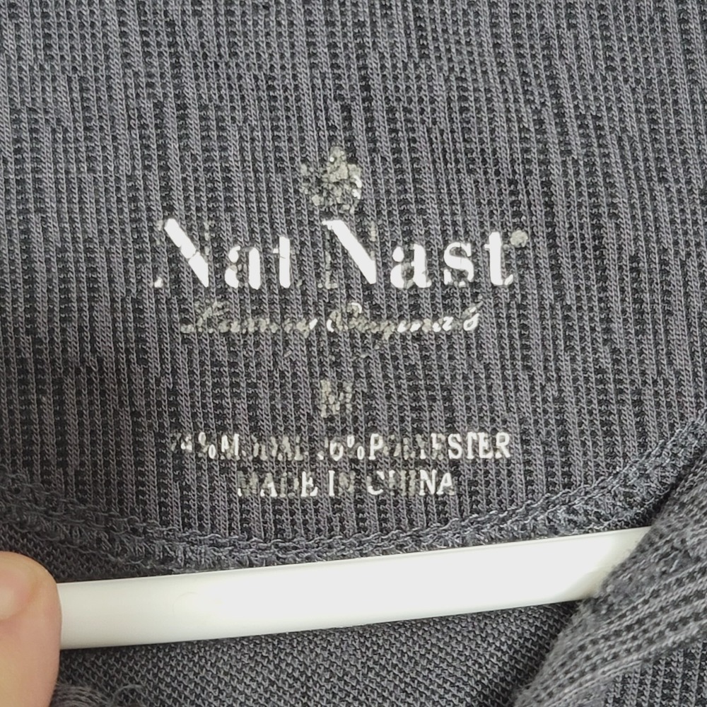 Nat Nast Mens Polo Shirt Size M Medium Luxury Original Gray Short Sleeve Casual - Picture 4 of 9